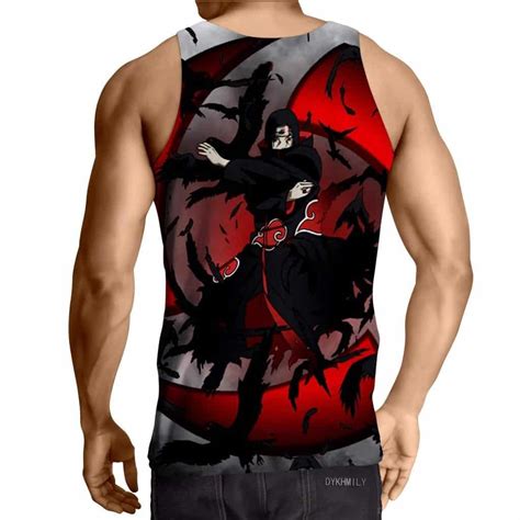 Naruto Uchiha Itachi Fearful Sharingan Black Crows Tank Top