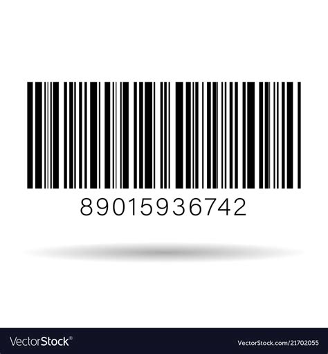 Barcode Isolated On Transparent Background Vector Image