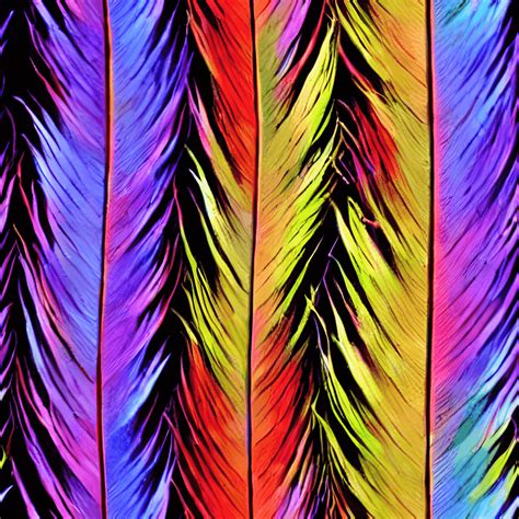 Multicolor Feathers Pattern · Creative Fabrica