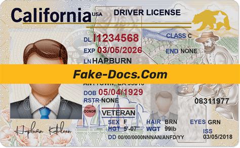 California Driver License Psd Template New Fake Docs