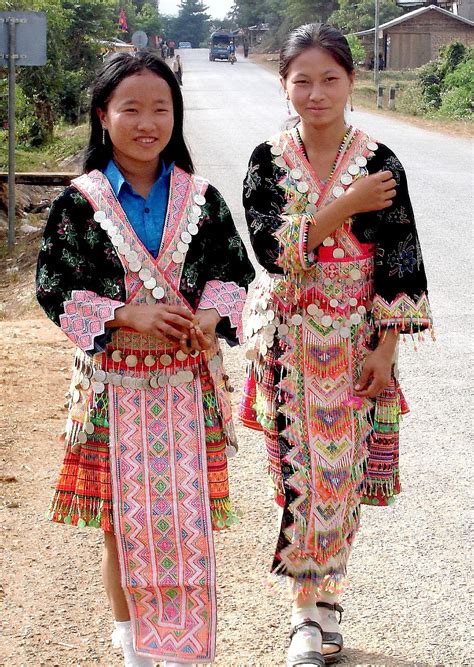 Traditional Dress Of The Hmong People Hill Tribes In Vietnam China Laos The Dress