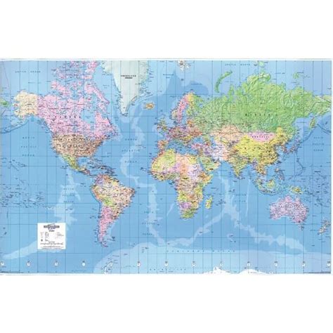 Map Marketing Giant World Political Laminated Map Gwld Mm05271 Eur 56