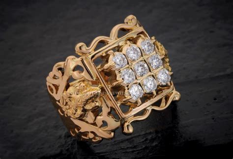 Gold Big Ring For Men From Aabushan Jewellery South India Jewels