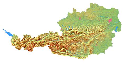 Large Relief Map Of Austria Austria Europe Mapsland Maps Of The