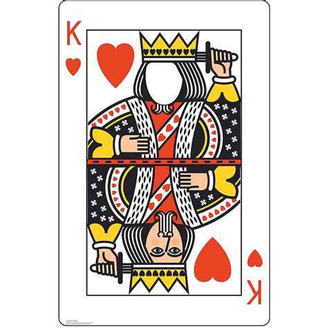 Who hasn't played it during their childhood. King of Hearts Playing Card Photo Standee 39in x 60in | Party City