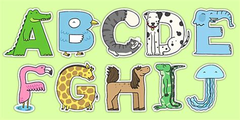 Animal Letters For Nursery Alphabet Display Teacher Made