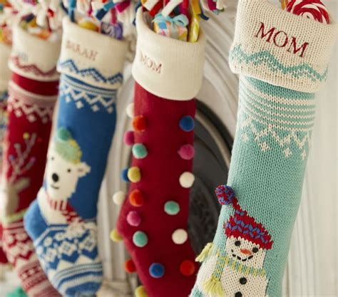 Merry And Bright Stocking Collection Pottery Barn Christmas Stocking