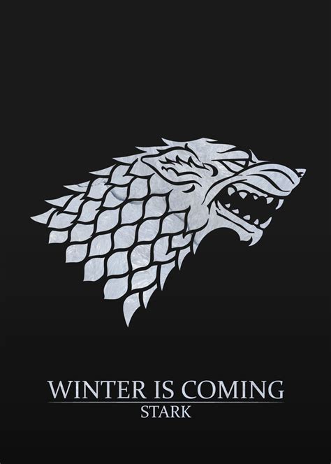 Game Of Thrones House Stark 5x7 Poster By Jonoottu On Deviantart