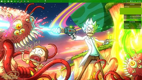 Download Rick And Morty Fighting Aliens Wallpaper