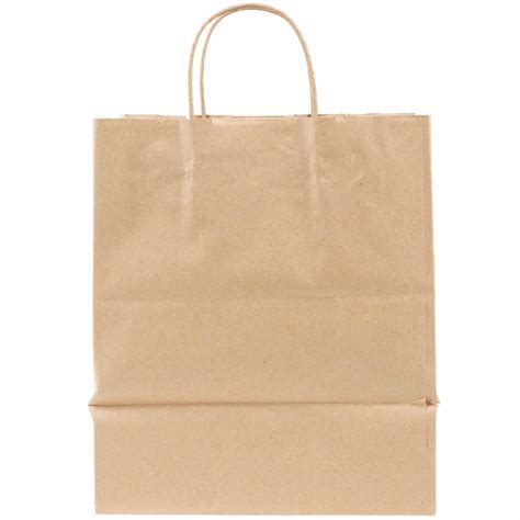 10x7x12 Kraft Paper Bag With Handles 250case Eco Pliant
