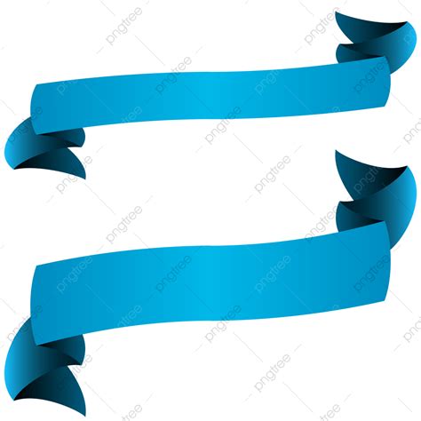 Gambar Biru Azul Transparan Png Kosong Spanduk Pita Vektor Clipart