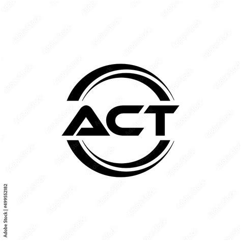 Act Letter Logo Design With White Background In Illustrator Vector