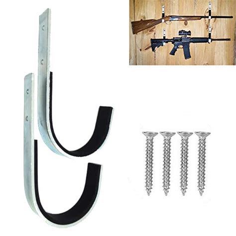 buy gunally gun rack shotgun hook rifle hanger archery bow airgun hangers felt lined wall mount