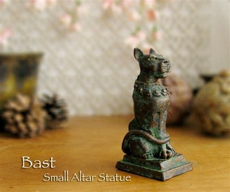 Bast Small Altar Statue Bastet Ancient Egyptian Goddess Of