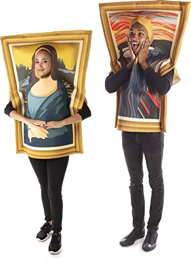Famous Paintings Couples Costume Funny Mona Lisa And Scream Halloween