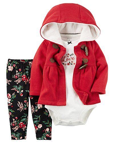 Carters Baby Girls 3 Piece Cardigan Set Baby Red Ri