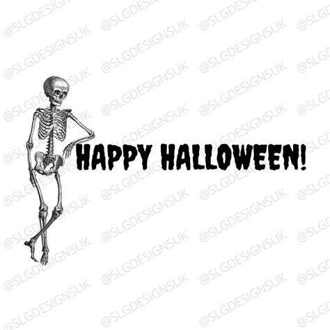 Happy Halloween Skeleton Sublimation Svg File Halloween Party Etsy