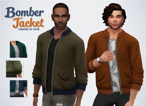 Ropes Workshop Bomber Jacket For The Sims 4 One Of My First