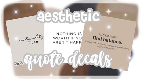 🌿 Aesthetic Quote Inspired Decal Codes Roblox Bloxburg Youtube