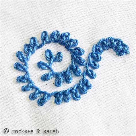 Embroidery loop 3 in dia. Rosette Stitch - Sarah's Hand Embroidery Tutorials