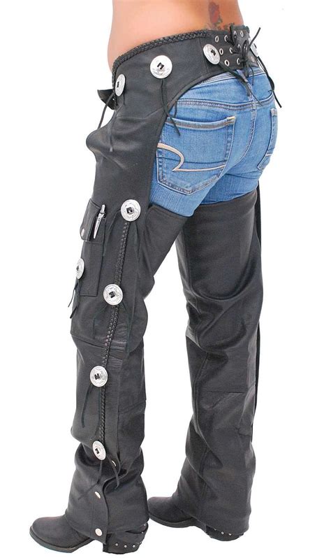 Western Leather Chaps Wconchos C011cc Western Leather Chaps Cowgirl Chaps