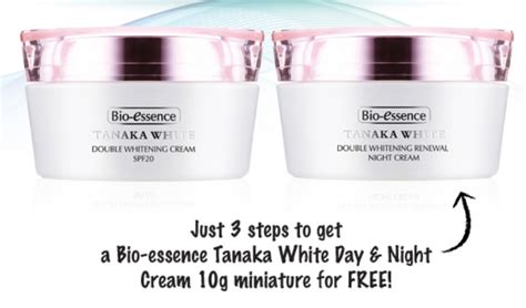 Double whitening 4x serum 30ml rachelays: Bio-essence FREE Tanaka White Double Whitening Cream SPF20 ...