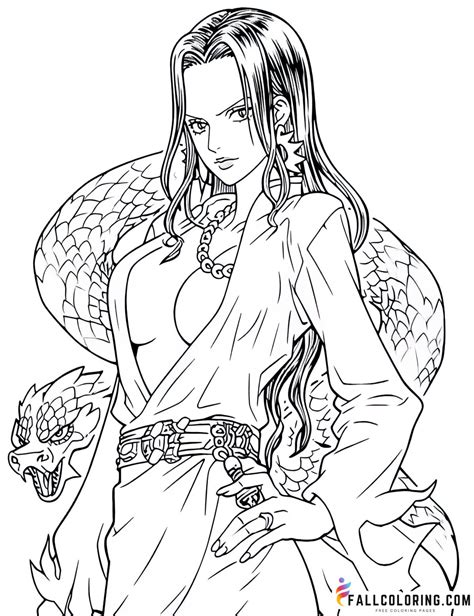 Boa Hancock Coloring Page One Piece Coloring Pages