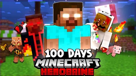 I Survived 100 Days In Minecraft In Herobrine World 100 Days In