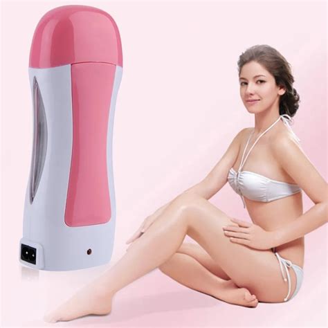 1 set electric depilatory roll on hot wax heater roller waxing cartridge body hair removal