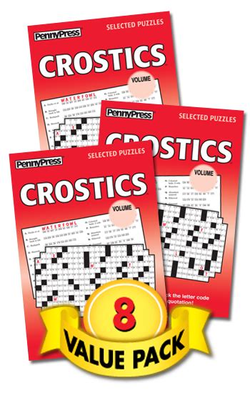 4.7 out of 5 stars 149. Crostics Value Pack-8 | Penny Dell Puzzles