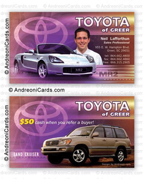Business Card Design Sample Toyota
