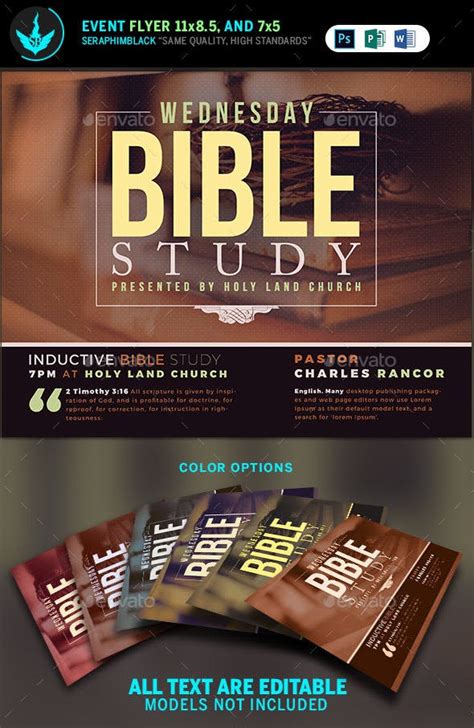 Bible Study Church Flyer Template By Seraphimblack Graphicriver