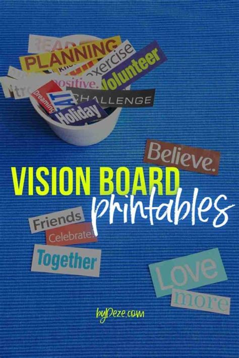 45 Free Vision Board Printables Inspiring Quotes Bydeze