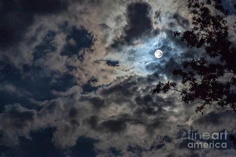 Moon On A Cloudy Night Photograph By George Lehmann Fine Art America