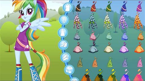 My Little Pony Dress Up Rainbow Dash Mlpeg Equestria Girls Game