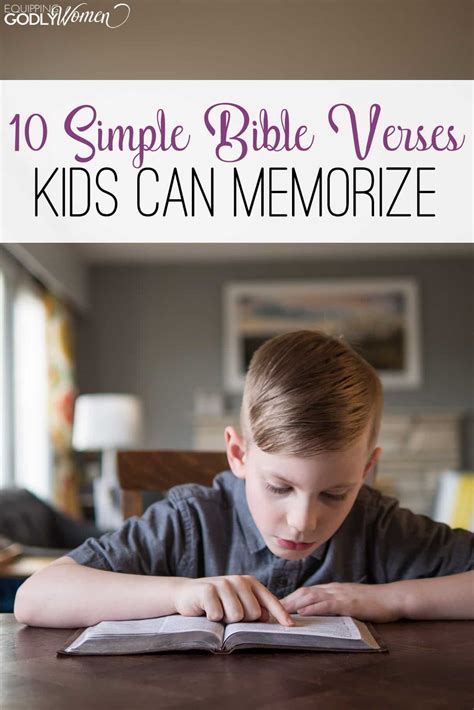10 Simple Bible Verses For Kids To Memorize