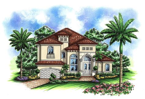 Two Story Mediterranean House Plan 66237we Architectural Designs