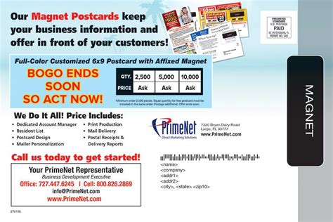 Magnet Postcard Image Primenet Direct Marketing Solutions