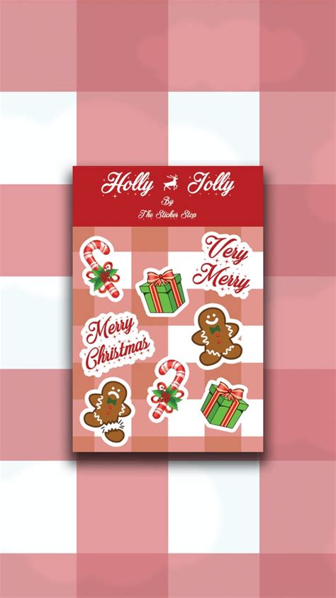 Holly Jolly Sticker Sheet