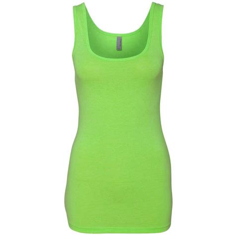 Next Level Womens Neon Green Jersey Tank Top