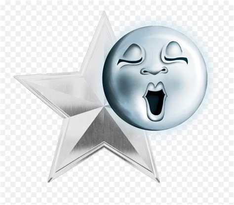 Mq Silver Stars Star Moon Emoji Sticker Good Night Images Unique The
