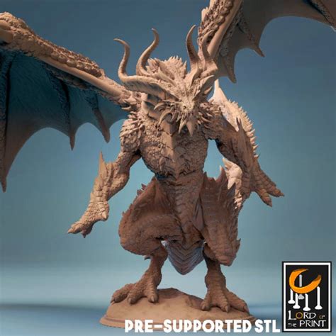 Bahamut Lord Of The Print Resin Printed Miniature For Etsy