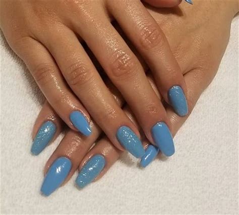 High Beauty Healing Acrylic Blue Coffin Nails For Summer Latest Fashion Trends For Woman