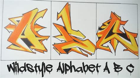 Graffiti with stylized text, often with interlocking, three dimensional type of graffiti alphabet letters. Wildstyle Graffiti Alphabet | A B C - YouTube