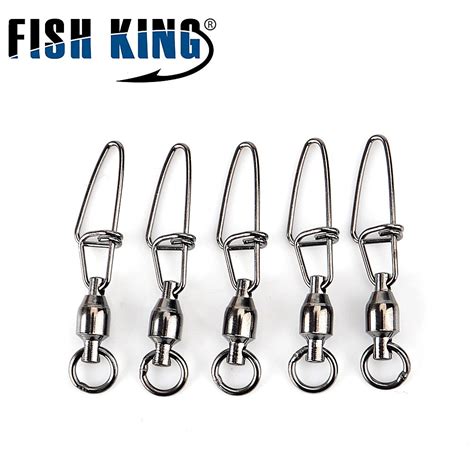 Fish King 1 Pack Fishing Swivel Ball Bearing Swivel With Cross Lock