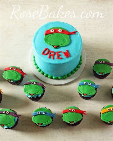 Teenage Mutant Ninja Turtles Cake And Cupcakes Rose Bakes