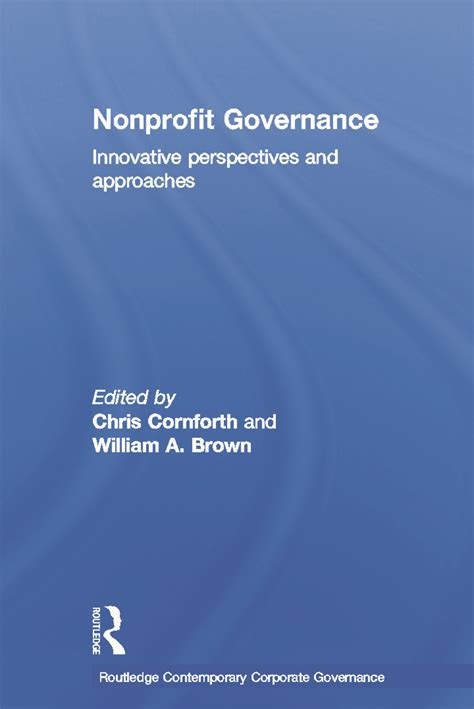 Nonprofit Governance Innovative Perspectives And Approaches 1st Edi