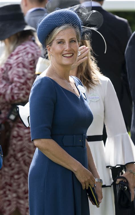 Sophie Countess Of Wessex Chose A Navy Jumpsuit For Ladies Day At Ascot