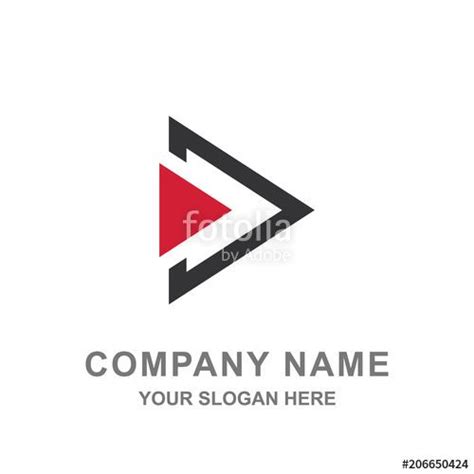 Red Triangle Geometric Logo Logodix
