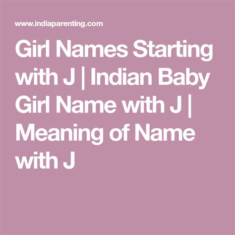 Dog name that starts with 'la' considerations. Girl Names Starting with J | Indian Baby Girl Name with J ...